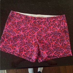 Lilly Pulitzer Pink, red and Navy shorts 
Starfish design